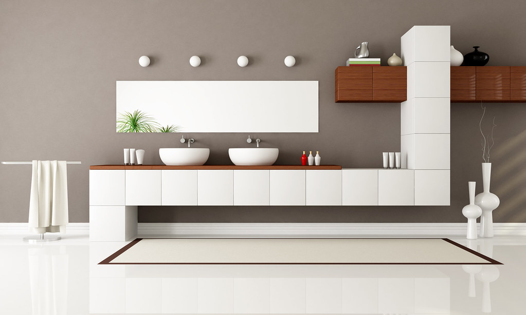 Modern bathroom plumbing